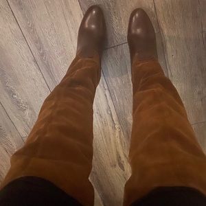 (New) leather & Suede Polo Knee High Boots